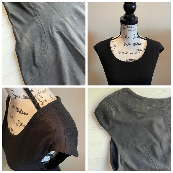 DVF Diane Von Furstenberg Manette Sheath Dress Black Size 6 Small Scoop neck - Picture 12 of 13